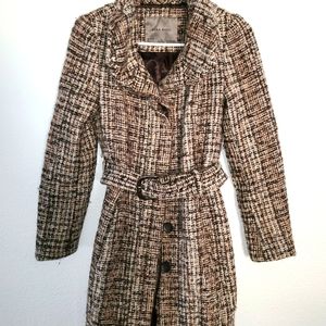 ZARA Tweed Peacoat Size Medium